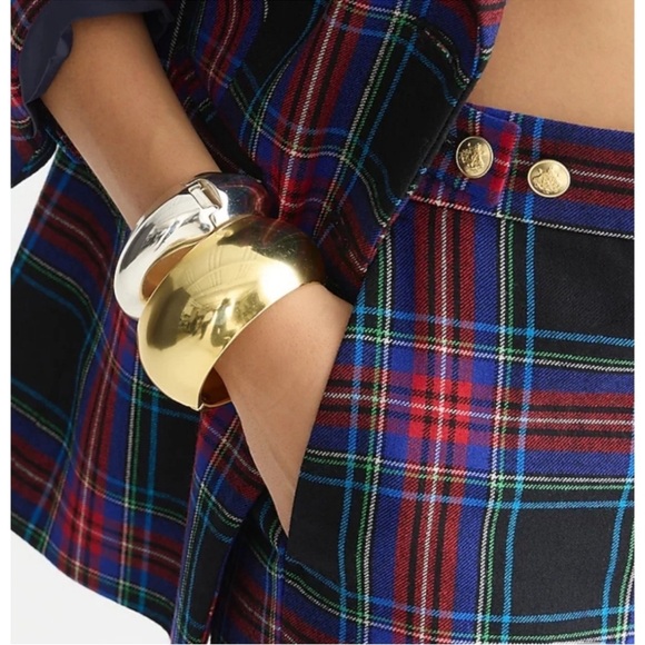 J Crew - Full-length Sydney wide-leg pant in Stewart tartan wool blend size 0 - Picture 4 of 5